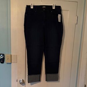 Martha Stewart Dark Indigo Women's Cropped Jeans